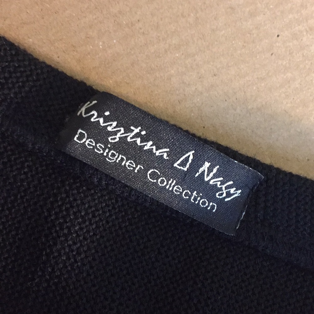 Designer Black Knit Skirt